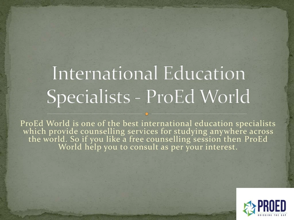 international education specialists proed world