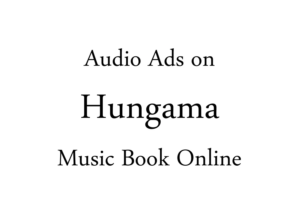 audio ads on hungama music book online