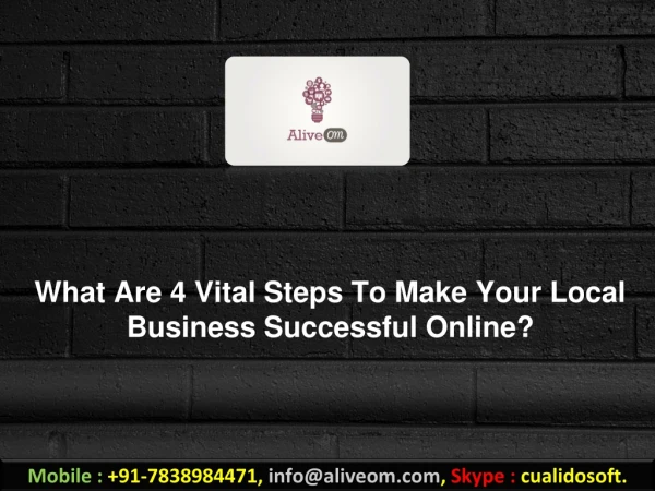 What Are 4 Vital Steps To Make Your Local Business Successful Online?