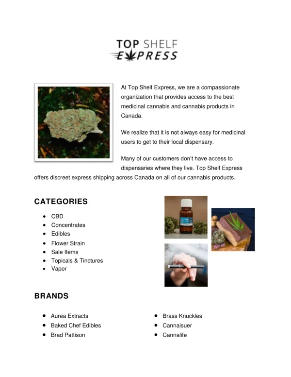 Top Shelf Express: Leading Online Weed Dispensary