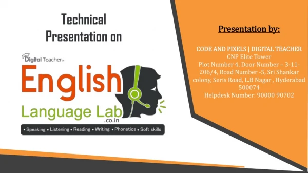 English language lab in Hyderabad, India