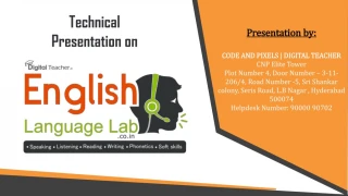 English language lab in Hyderabad, India - slide 1