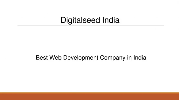 Best & Top web development company in India - Digitalseed