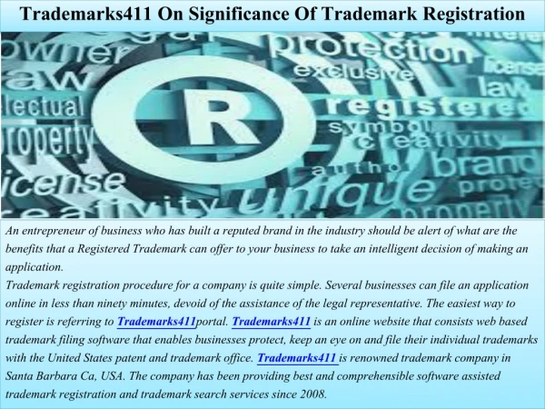 Trademarks411 On Significance Of Trademark Registration