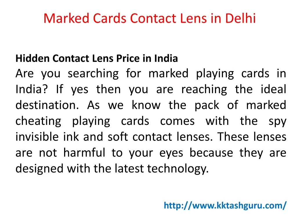 marked cards contact lens in delhi