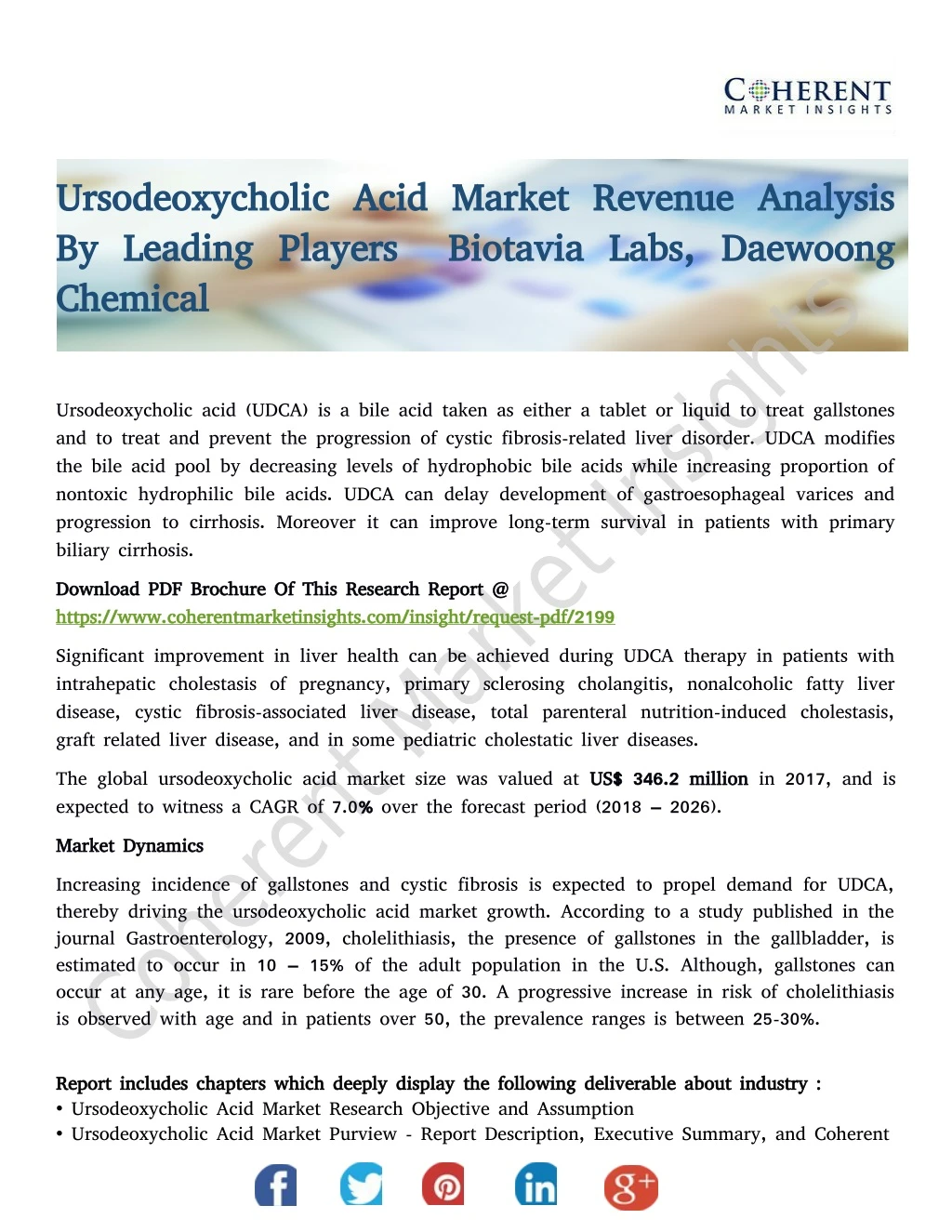 ursodeoxycholic acid market revenue analysis