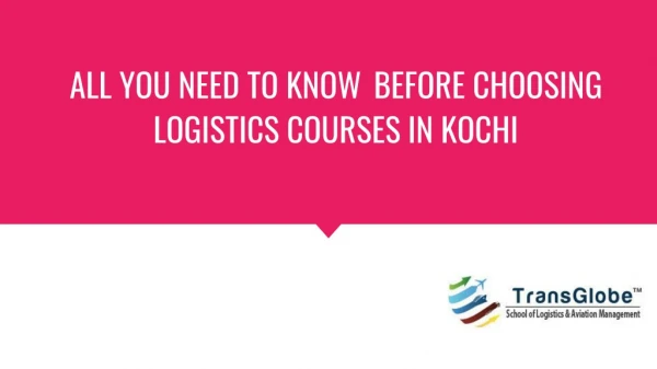 Logistics Institutes in Kochi | TransGlobe Academy