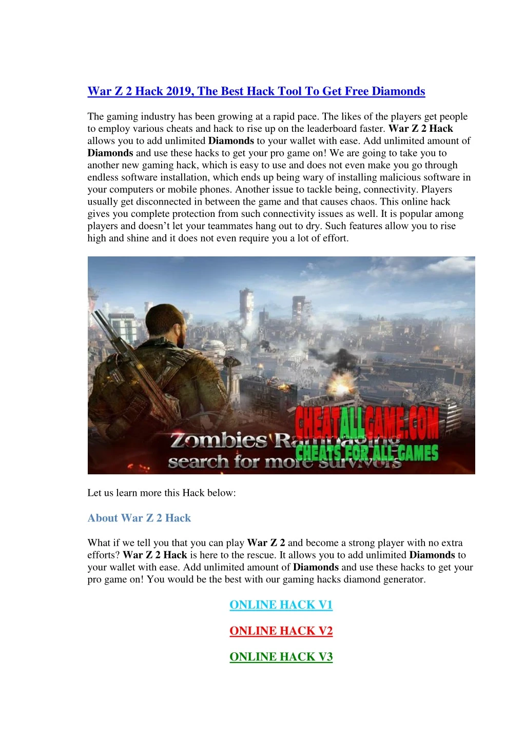 war z 2 hack 2019 the best hack tool to get free