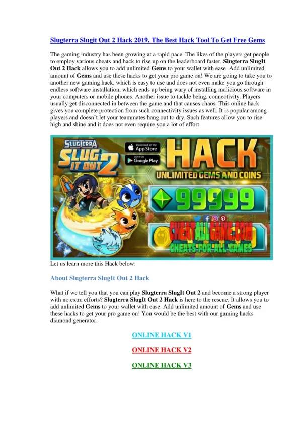 Slugterra Slugit Out 2 Hack 2019, The Best Hack Tool To Get Free Gems