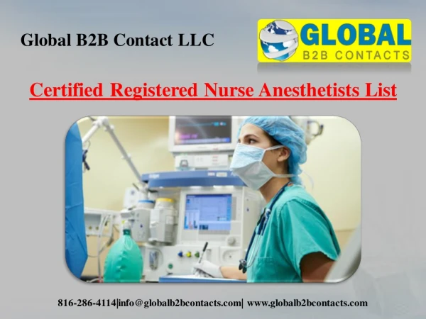 Certified Registered Nurse Anesthetists List