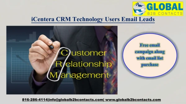 icentera crm technology users email leads