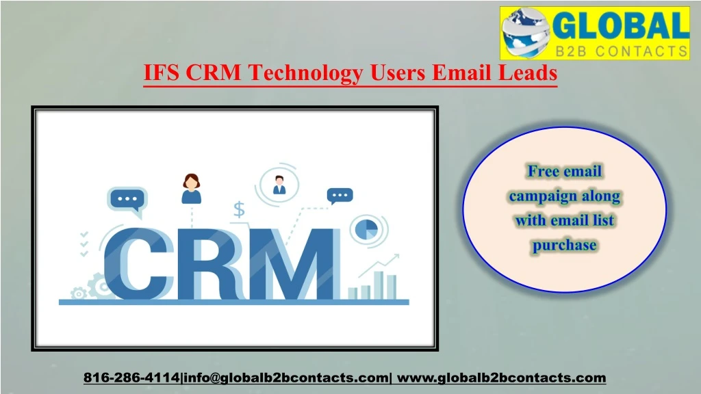 ifs crm technology users email leads