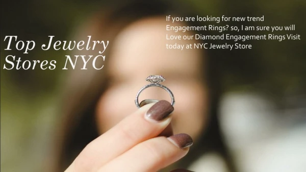 Find The Perfect Engagement Ring in New York