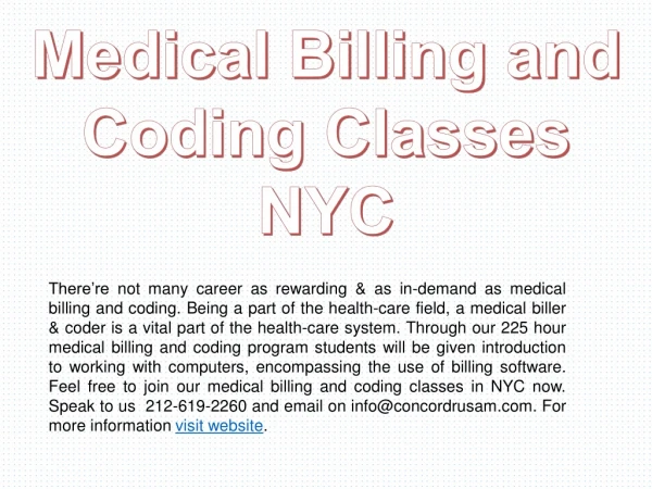 Best Medical Billing and Coding Classes in NYC