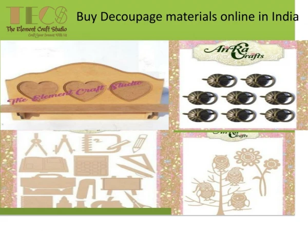 Buy Decoupage materials online in India