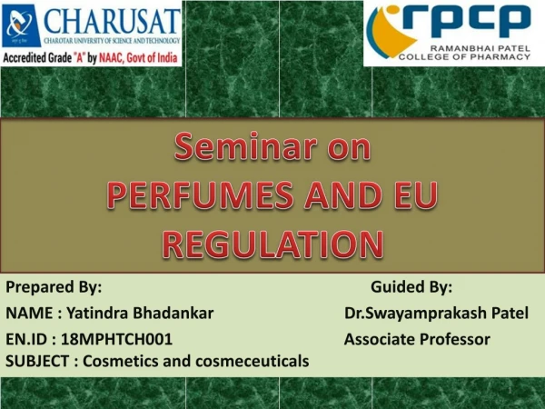 Perfume and EU Regulations