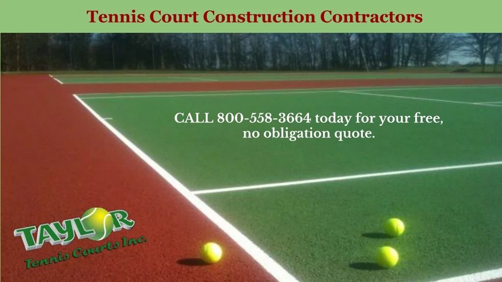 tennis court construction contractors