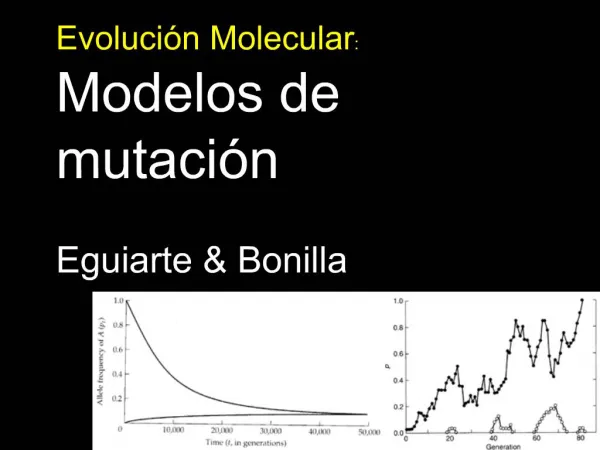 Evoluci n Molecular: Modelos de mutaci n Eguiarte Bonilla
