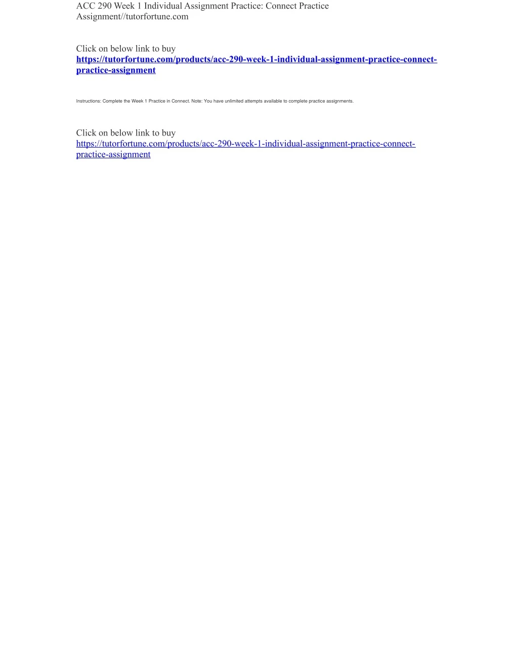 acc 290 week 1 individual assignment practice