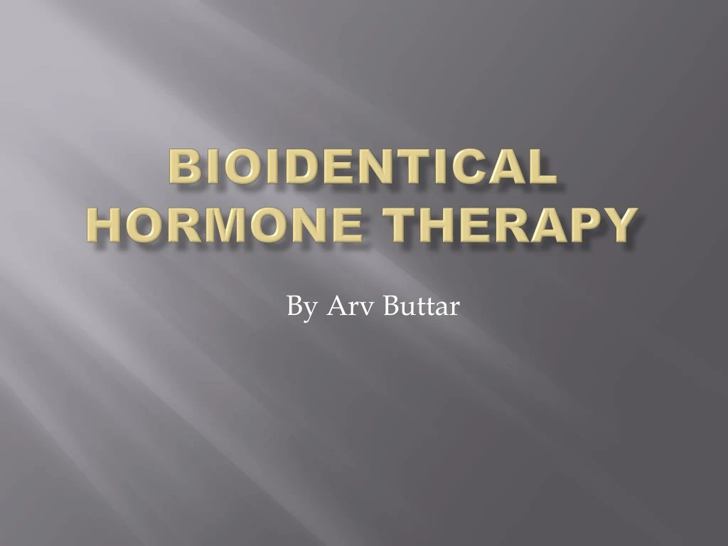 bioidentical hormone therapy