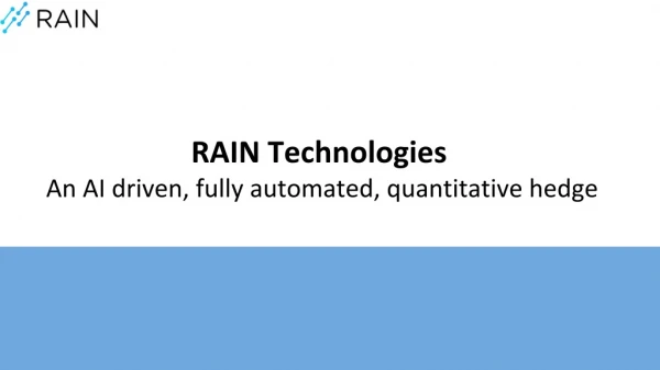 Rainfund - The Most Promising High Frequency Trading Firms In India