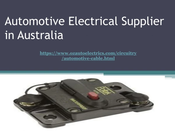 Auto Electrical Parts Supplies by Ozautoelectrics
