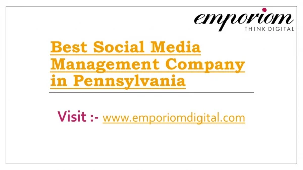 Best Social Media Management Company in Pennsylvania