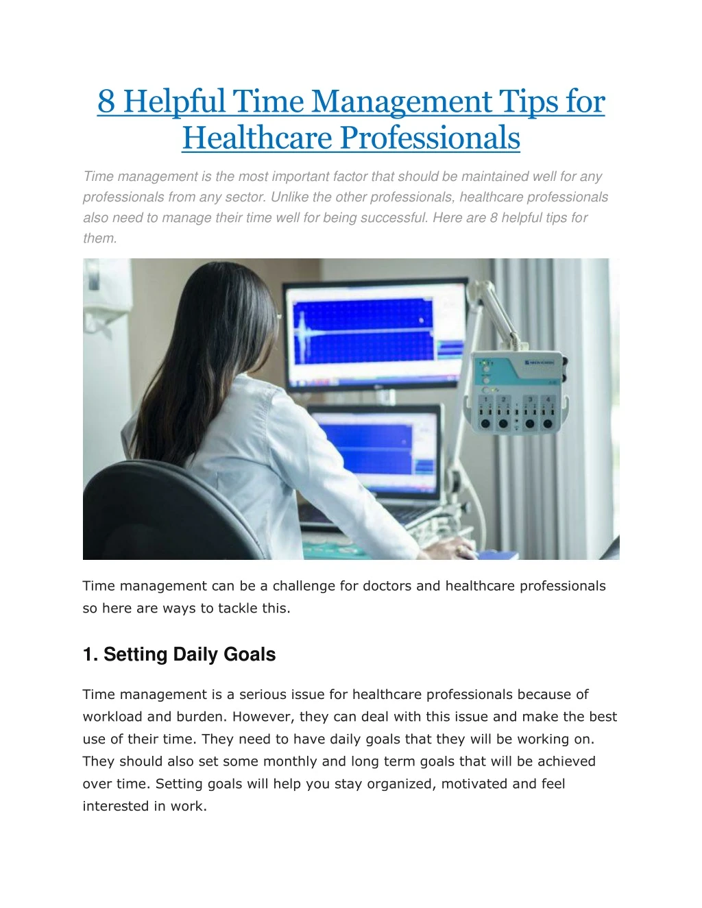 8 helpful time management tips for healthcare