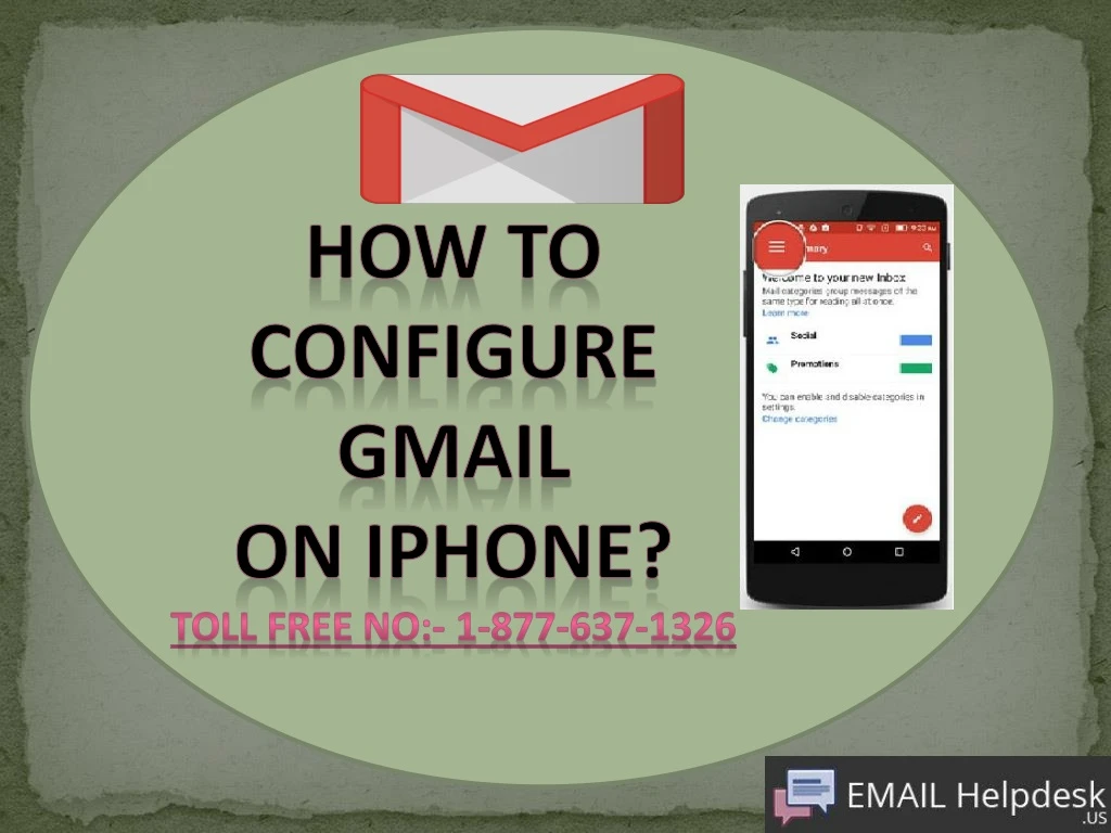 how to configure gmail on iphone toll free