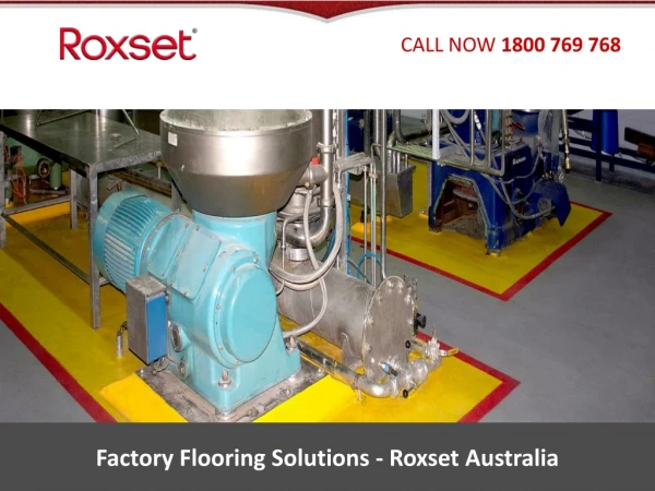 Factory Flooring Solutions - Roxset Australia