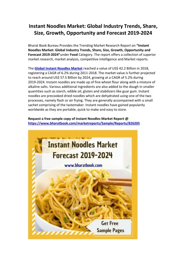 Global Instant Noodles Market Report-2024