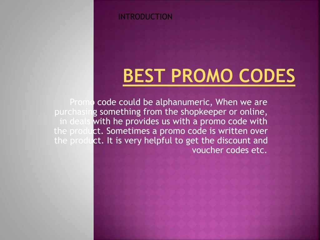 best promo codes