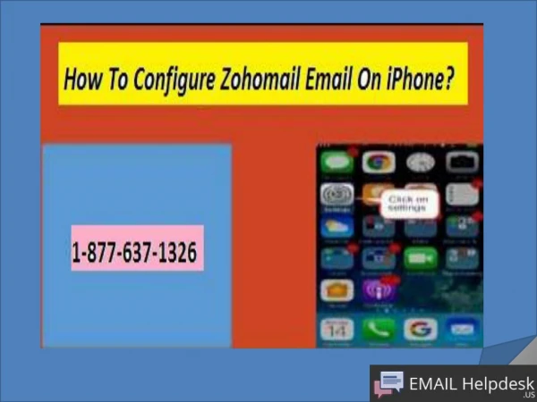 What are the steps to setup Zohomail email on iPhone?