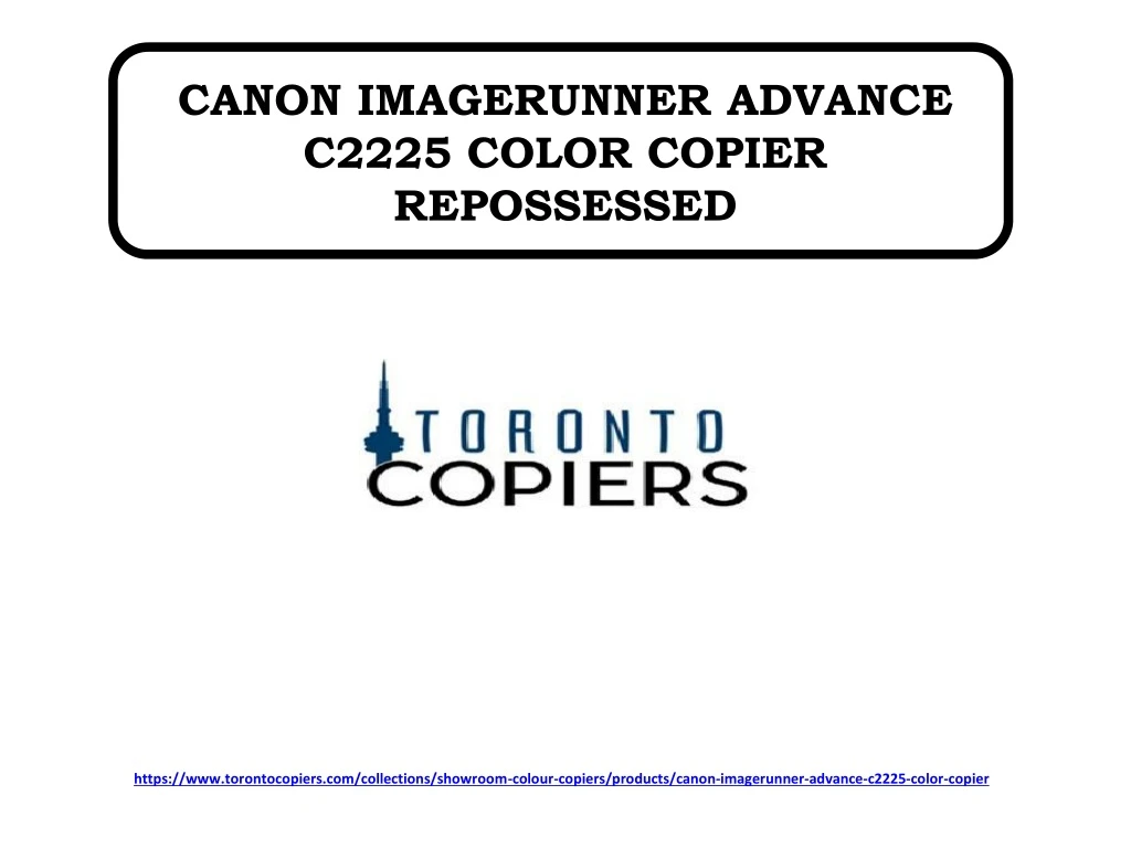 canon imagerunner advance c2225 color copier