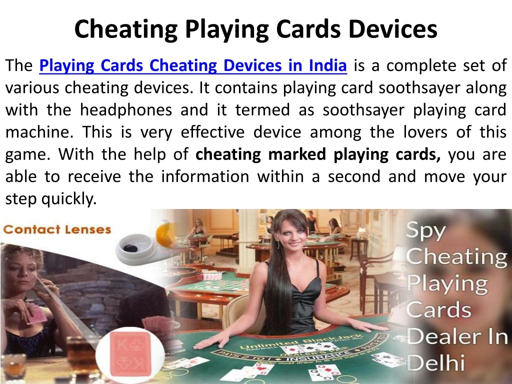 cheating playing cards devices