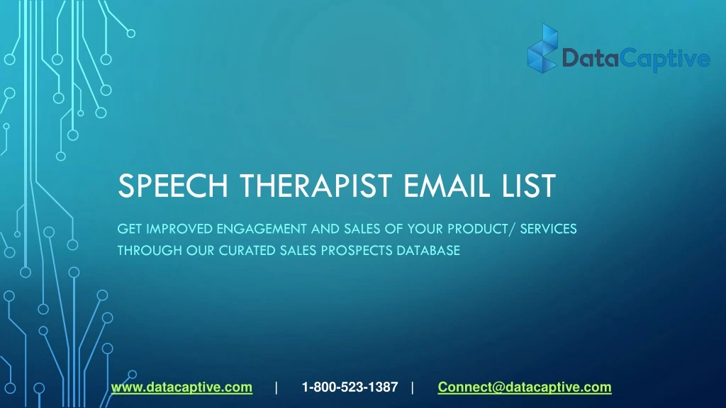 speech therapist email list