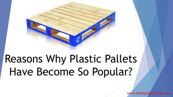 Reasons Why Plastic Pallets Have Become So Popular?