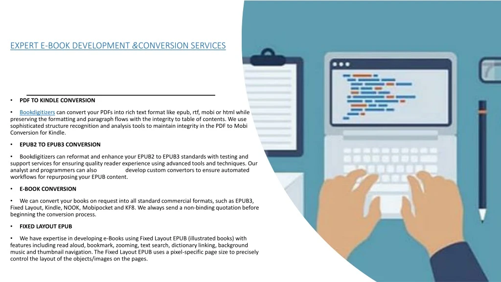expert e book development conversion services
