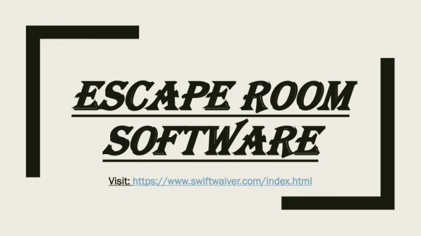 Escape room software
