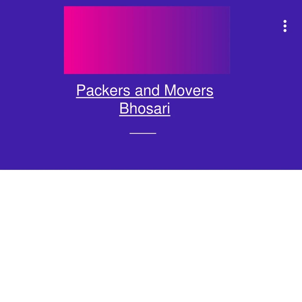 packers and movers bhosari