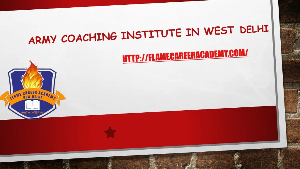 army coaching institute in west delhi