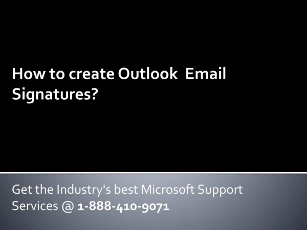 How to create Outlook Email Signatures?