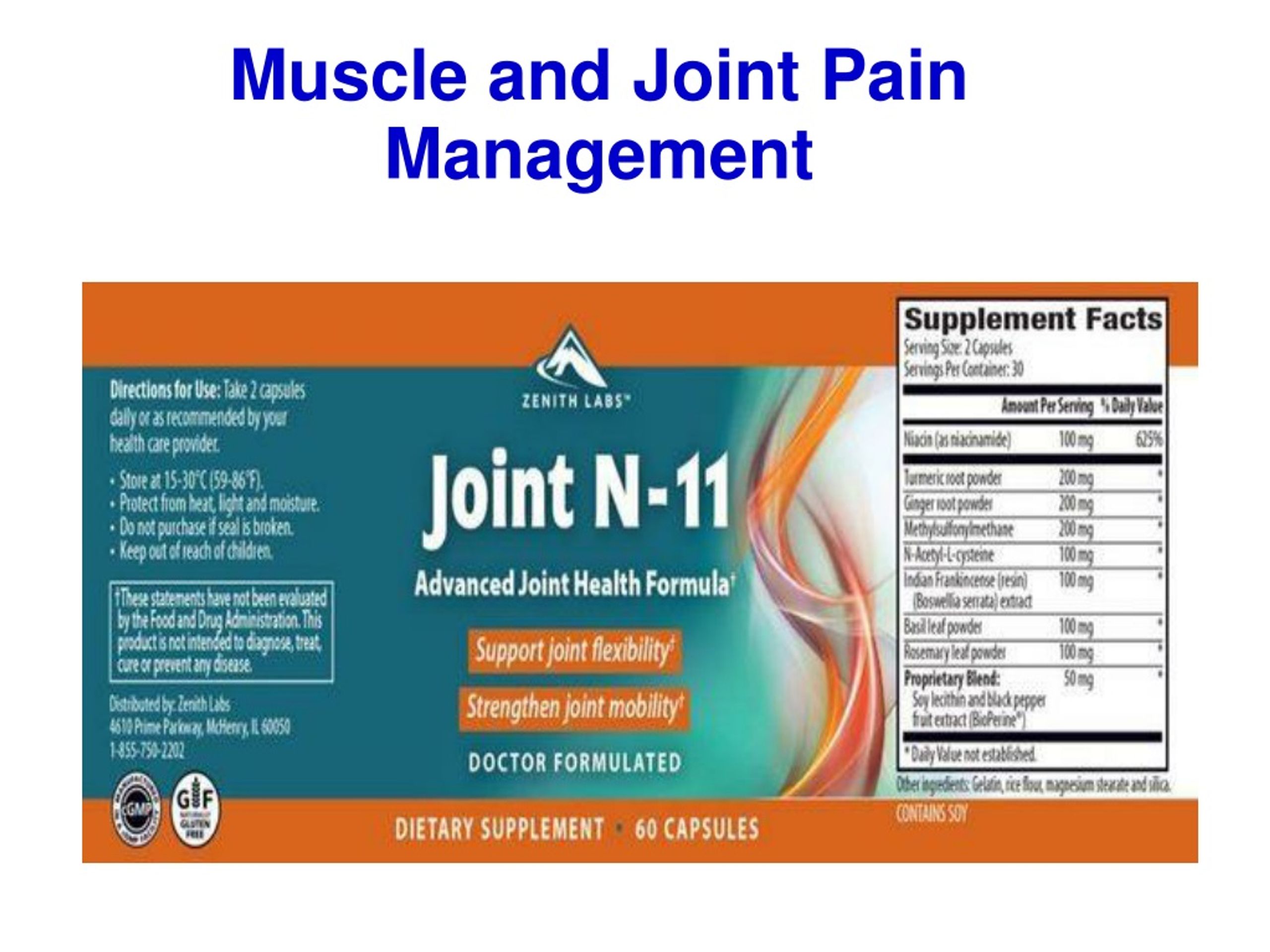 PPT - Muscle and Joint Pain Management PowerPoint Presentation, free ...