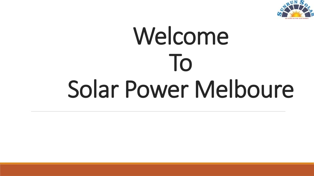 welcome to solar power melboure