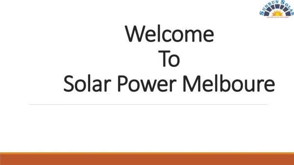 solar power Melbourne – sunrunsolar