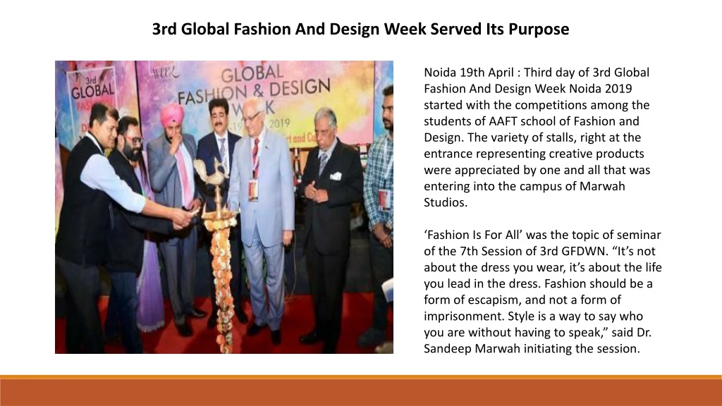3rd global fashion and design week served