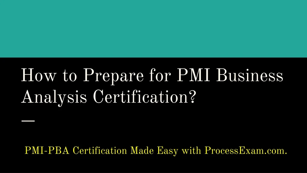 how to prepare for pmi business analysis