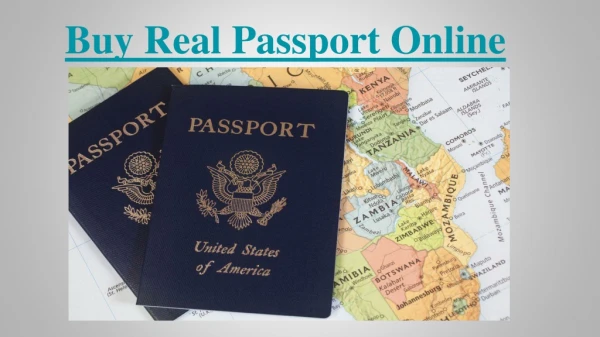 Buy Real Passport Online At An Affordable Price! | Citizenship Documents