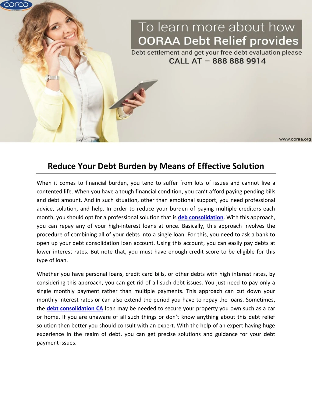 reduce your debt burden by means of effective
