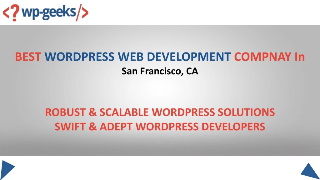 best wordpress we b development compnay